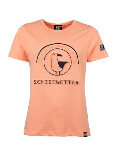 SCHIETWETTER Damen T-Shirt Rieke Royal, Sweatshirt mit Rundhals, 3D-Prägedruckt, 100% Baumwolle, Basic aprikot 48 von SCHIETWETTER