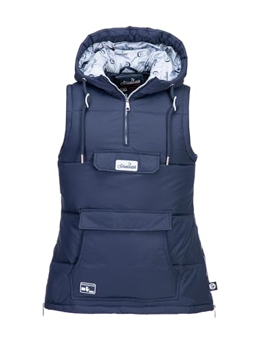 SCHIETWETTER Damen Weste Weichholz Wilma mit Kapuze, Stepptroyer, mit Bauchtasche, Outdoorweste, Übergangsweste, bequem, wärmend, modern von SCHIETWETTER