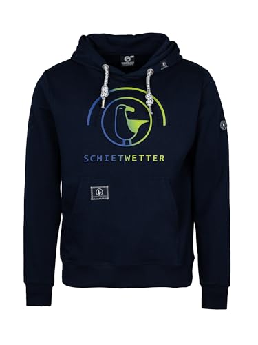 SCHIETWETTER Herren Hoodie Hansi, Kapuzenpullover, 3D-Logo-Print, warm, bequem Navy L von SCHIETWETTER