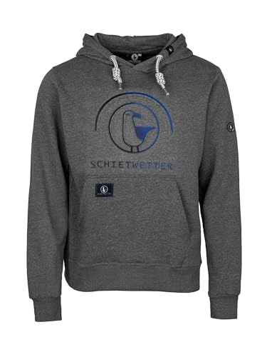 SCHIETWETTER Herren Hoodie Hansi, Kapuzenpullover, 3D-Logo-Print, warm, bequem anthrazit L von SCHIETWETTER