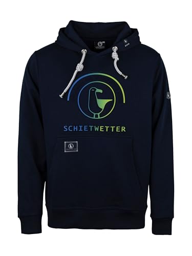 SCHIETWETTER Herren Hoodie Hansi, Kapuzenpullover, Sweater, Langarm-Pullover, 3D-Druck, geprägt 3D-Logo-Print, warm, bequem Navy S von SCHIETWETTER
