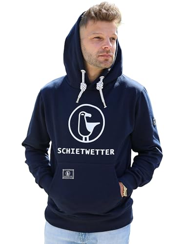 SCHIETWETTER Herren Hoodie Michael, Kapuzenpullover, Sweater, Kapuzenhoodie, Sweatshirt, warm, kuschelig, gemütlich Navy/White XL von SCHIETWETTER