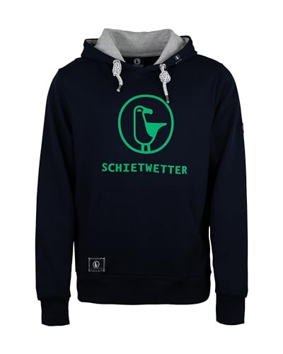 SCHIETWETTER Herren Hoodie Tammo Talisman, Kapuzenpullover, Langarm, Pullover Navy/Neongreen L von SCHIETWETTER