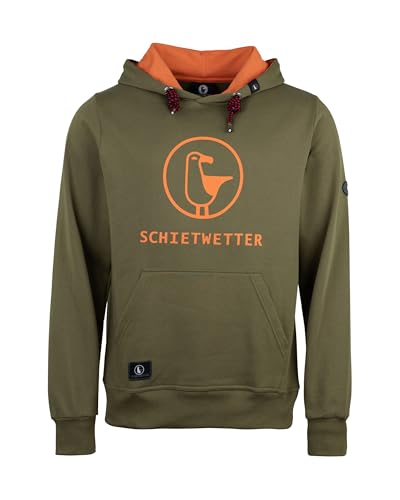SCHIETWETTER Herren Hoodie Tammo Talisman, Kapuzenpullover, Langarm, Pullover Olive/orange XXL von SCHIETWETTER