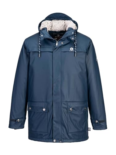 SCHIETWETTER Herren Regenjacke Dampfwalze Daniel, Friesennerz, Winterjacke, Regenmantel, Regenparka, gefüttert, wasserdicht, winddicht, verschweißte Nähte navy L von SCHIETWETTER