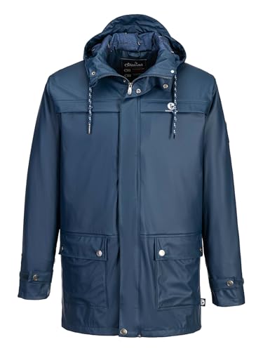 SCHIETWETTER Herren Regenjacke Glasauge Jimmy, Friesennerz, Regenparka, Parka, verschweißte Nähte, wasserdicht, Winddicht Navy M von SCHIETWETTER