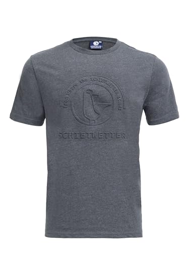 SCHIETWETTER Herren T-Shirt Ludvig, Sweatshirt Kurzarm, Rundhals, Basic, 100% Baumwolle anthrazit-Melange XL von SCHIETWETTER
