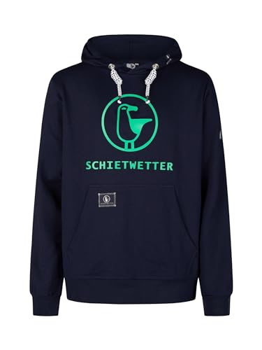 SCHIETWETTER Herren Hoodie Michael, Kapuzenpullover, Sweater, Kapuzenhoodie, Sweatshirt, warm, kuschelig, gemütlich Navy/Neongreen 5XL von SCHIETWETTER