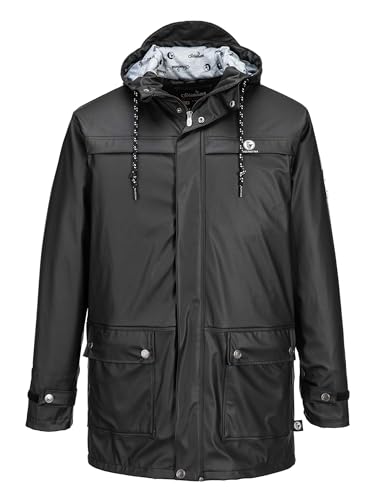 SCHIETWETTER Herren Regenjacke Glasauge Jimmy, Friesennerz, Regenparka, Parka, verschweißte Nähte, wasserdicht, winddicht black XL von SCHIETWETTER