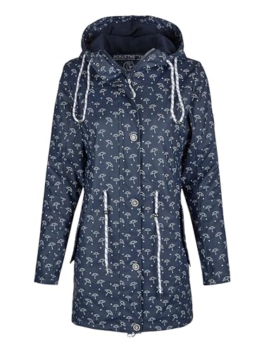 SCHIETWETTER Damen Regenjacke Lübeck, Friesennerz, Minimalprint, Regenmantel, Regenparka, wasserdicht, Winddicht von SCHIETWETTER
