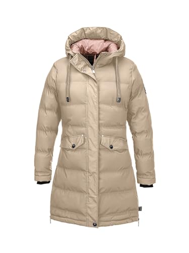 SCHIETWETTER Damen Wintermantel Piratenbraut Almaria, Steppparka, wärmend, windabweisend sand 40 von SCHIETWETTER