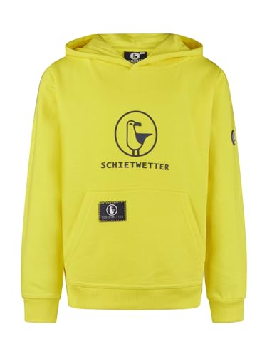 SCHIETWETTER Unisex Kinder Hoodie Toni, Kapuzenpullover, Kapuzenhoodie, Sweater, Sweatshirt, kuschelig, mit Kängurutasche Yellow/Navy 176 von SCHIETWETTER