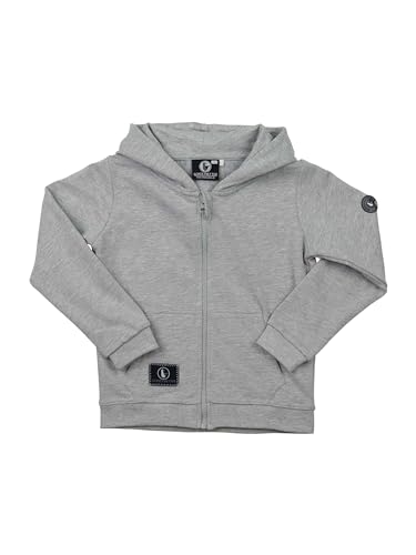 SCHIETWETTER Unisex Kinder Kapuzenjacke Anouk, Sweatjacke, Hoodie mit Reißverschluss, Strickjacke, Jungen, Mädchen, Baumwollgemisch Grey-Green 116 von SCHIETWETTER
