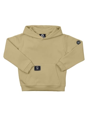 SCHIETWETTER Unisex Kinder Kapuzenpullover Mika, einfarbiger Hoodie für Mädchen und Jungs, Sweater, Longsleeve, Sweatshirt Sand 176 von SCHIETWETTER