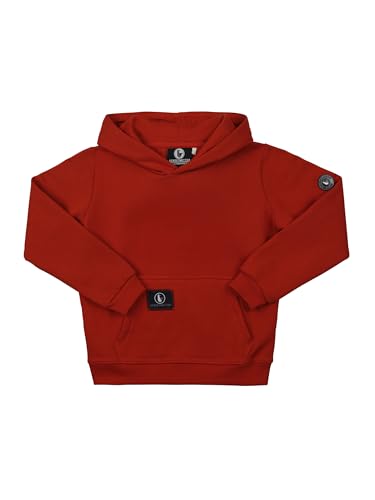 SCHIETWETTER Unisex Kinder Kapuzenpullover Mika, einfarbiger Hoodie für Mädchen und Jungs, Sweater, Longsleeve, Sweatshirt red 116 von SCHIETWETTER