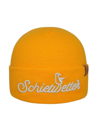 SCHIETWETTER Accessoire Beanie Mütze, Strickmütze, 3D-Stickung, mehrere Farben, Mütze, One Size warm & modisch mais OS von SCHIETWETTER