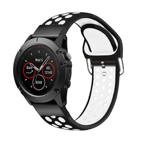 SCHIK 26 mm Sport-Silikon-Uhrenarmband für Garmin Fenix 6X, 6 Pro, 5X, 5 Plus, 3HR 935, 945, 22 mm, einfaches Anbringen, Schnellverschluss-Armbänder, Forerunner 935 945, Achat von SCHIK