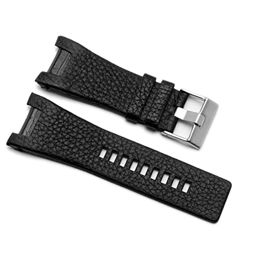 SCHIK 32 x 17 mm echtes Leder mit Edelstahl-Verschluss Uhrenarmband für Diesel DZ4246 DZ1273b Armband, 32-17mm black clasp, Achat von SCHIK