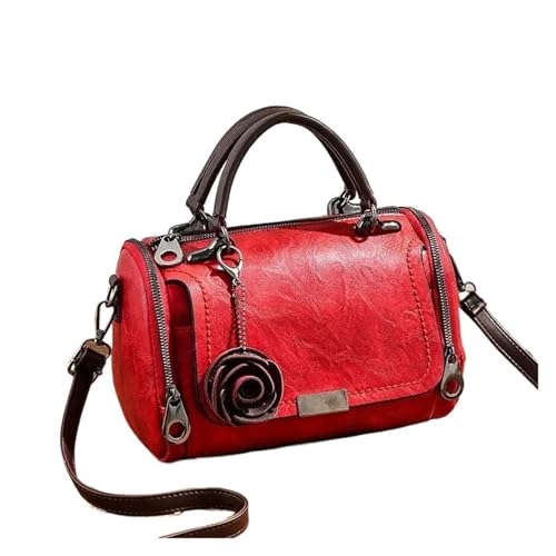 SCHIK Damen-Umhängetasche, Kissenbeutel, großes Fassungsvermögen, modisch, einzelne Schultertaschen, Vintage, passend für Damen, rot, Einheitsgröße SCHIK Damen-Umhängetasche, Kissenbeutel, großes Fassungsvermögen, modisch, einzelne Schultertaschen, Vintage, passend für Damen, rot, Einheitsgröße von SCHIK