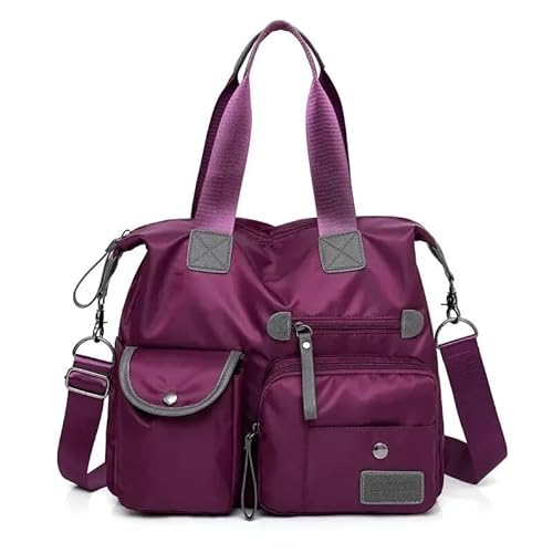 SCHIK Einzelne Schultertasche für Damen, modisch, große Kapazität, Handtaschen, Vintage, klassische Mumien-Tasche, einzelne Schultertaschen, violett, Einheitsgröße SCHIK Einzelne Schultertasche für Damen, modisch, große Kapazität, Handtaschen, Vintage, klassische Mumien-Tasche, einzelne Schultertaschen, violett, Einheitsgröße von SCHIK