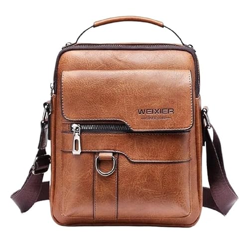 SCHIK Herren Vintage Leder Crossbody Umhängetaschen Tote Mode Business Männer Messenger Bag Leder PU Taschen, braun, Einheitsgröße SCHIK Herren Vintage Leder Crossbody Umhängetaschen Tote Mode Business Männer Messenger Bag Leder PU Taschen, braun, Einheitsgröße von SCHIK