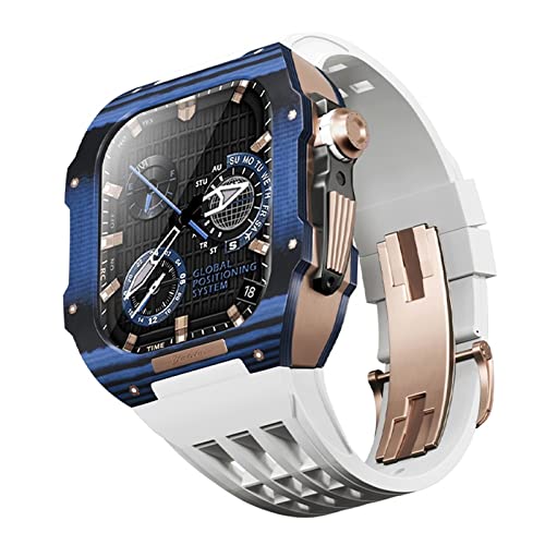 SCHIK Karbonfaser-Uhrenarmband-Set für Apple Watch 8/7/6/5/4/SE-Serie, für iWatch 44/45 mm Uhrenarmband, Luxus-Uhrenarmband, Uhrenarmband Upgrade und Ersatz-Set, 45 mm, Achat von SCHIK