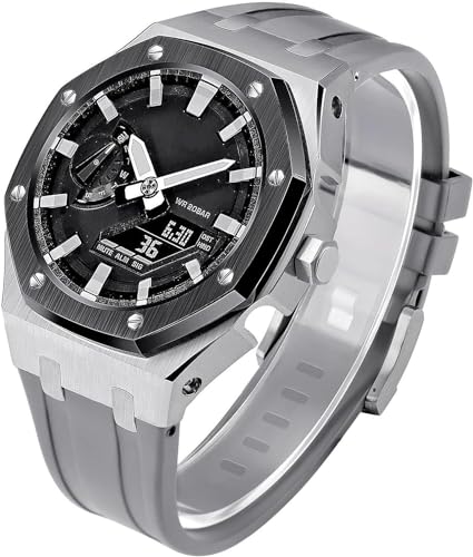SCHIK Metall-Uhrengehäuse und Gummiband, Edelstahl-Uhrenlünette, Gummiband, kompatibel mit gm2100 ga2100/2110-Mod Kit 5. Generation, Modfikationszubehör, Ga2100/2110, Achat SCHIK Metall-Uhrengehäuse und Gummiband, Edelstahl-Uhrenlünette, Gummiband, kompatibel mit gm2100 ga2100/2110-Mod Kit 5. Generation, Modfikationszubehör, Ga2100/2110, Achat von SCHIK