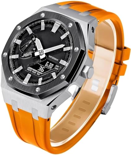 SCHIK Metall-Uhrengehäuse und Gummiband, Edelstahl-Uhrenlünette, Gummiband, kompatibel mit gm2100 ga2100/2110-Mod Kit 5. Generation, Modfikationszubehör, Gm2100, Achat SCHIK Metall-Uhrengehäuse und Gummiband, Edelstahl-Uhrenlünette, Gummiband, kompatibel mit gm2100 ga2100/2110-Mod Kit 5. Generation, Modfikationszubehör, Gm2100, Achat von SCHIK