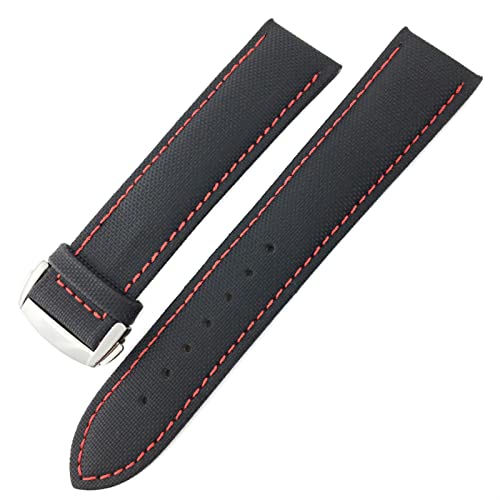 SCHIK Nylon-Leinen-Armband, 19 mm, 20 mm, 21 mm, 22 mm, passend für Longines Uhrenarmband, 19 mm, Achat von SCHIK