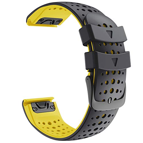 SCHIK Silikon-Uhrenarmband für Garmin Fenix 6X 6 Pro 7X 7 5 5X Plus 3HR 945 Smartwatch-Armband Schnellverschluss-Armband 22 mm 26 mm, 22mm Fenix 5 5Plus, Achat von SCHIK