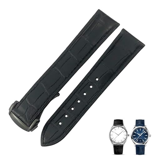 SCHIK Uhrenarmband aus Krokodilleder, passend für Omega De Ville Seamaster Constellation, 18 mm, 19 mm, 20 mm, 21 mm, 22 mm, echtes Alligatorleder-Armband, 21 mm, Achat von SCHIK