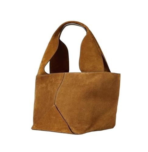 SCHIK Wildleder Bucket Bag Damen Schultertasche Shopper Große Kapazität Handtasche Mode Casual Vielseitige Crossbody Tasche für Frauen, khaki, Einheitsgröße SCHIK Wildleder Bucket Bag Damen Schultertasche Shopper Große Kapazität Handtasche Mode Casual Vielseitige Crossbody Tasche für Frauen, khaki, Einheitsgröße von SCHIK