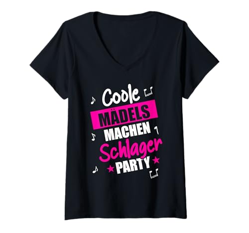 Damen Schlager Outfit T-Shirt mit V-Ausschnitt Damen Schlager Outfit T-Shirt mit V-Ausschnitt von SCHLAGER OUTFIT DESIGNS