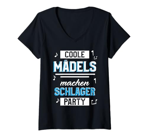 Damen Schlager Outfit T-Shirt mit V-Ausschnitt Damen Schlager Outfit T-Shirt mit V-Ausschnitt von SCHLAGER OUTFIT DESIGNS