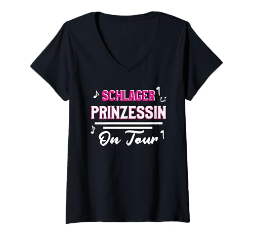Damen Schlager Outfit T-Shirt mit V-Ausschnitt Damen Schlager Outfit T-Shirt mit V-Ausschnitt von SCHLAGER OUTFIT DESIGNS