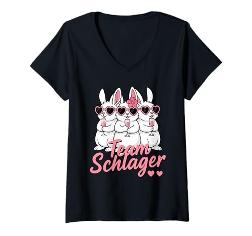 Damen Schlager Outfit T-Shirt mit V-Ausschnitt Damen Schlager Outfit T-Shirt mit V-Ausschnitt von SCHLAGER OUTFIT DESIGNS