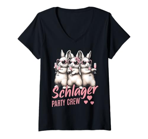 Damen Schlager Outfit T-Shirt mit V-Ausschnitt Damen Schlager Outfit T-Shirt mit V-Ausschnitt von SCHLAGER OUTFIT DESIGNS
