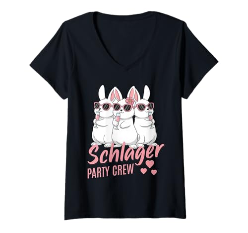 Damen Schlager Outfit T-Shirt mit V-Ausschnitt Damen Schlager Outfit T-Shirt mit V-Ausschnitt von SCHLAGER OUTFIT DESIGNS