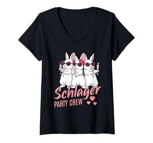 Damen Schlager Outfit T-Shirt mit V-Ausschnitt Damen Schlager Outfit T-Shirt mit V-Ausschnitt von SCHLAGER OUTFIT DESIGNS