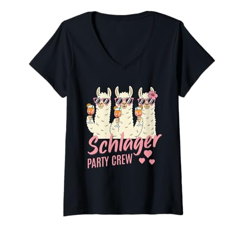Damen Schlager Outfit T-Shirt mit V-Ausschnitt Damen Schlager Outfit T-Shirt mit V-Ausschnitt von SCHLAGER OUTFIT DESIGNS