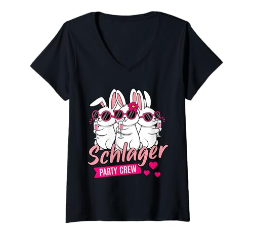 Damen Schlager Outfit T-Shirt mit V-Ausschnitt Damen Schlager Outfit T-Shirt mit V-Ausschnitt von SCHLAGER OUTFIT DESIGNS