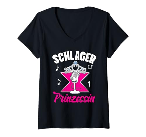 Damen Schlager Outfit T-Shirt mit V-Ausschnitt Damen Schlager Outfit T-Shirt mit V-Ausschnitt von SCHLAGER OUTFIT DESIGNS