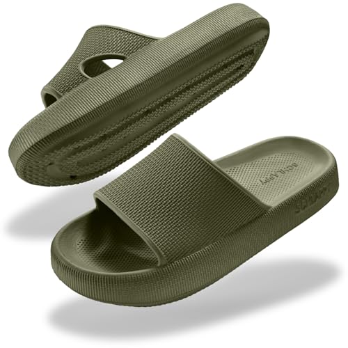 SCHLAPPY™ Original Badeschuhe für Damen&Herren, Badelatschen&Wolkenschuhe 100% Plastikfrei, Wasserfest&Rutschfest (Khaki, EU Schuhgrößensystem, Erwachsene, Numerisch (von/bis), M, 38, 39) von SCHLAPPY