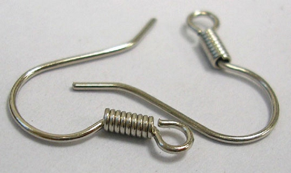 25 Ohrhaken 16x16mm Platin Oese 2mm Stift 0, 6mm Für Diy Schmuckherstellung von SCHMUCKOASIS