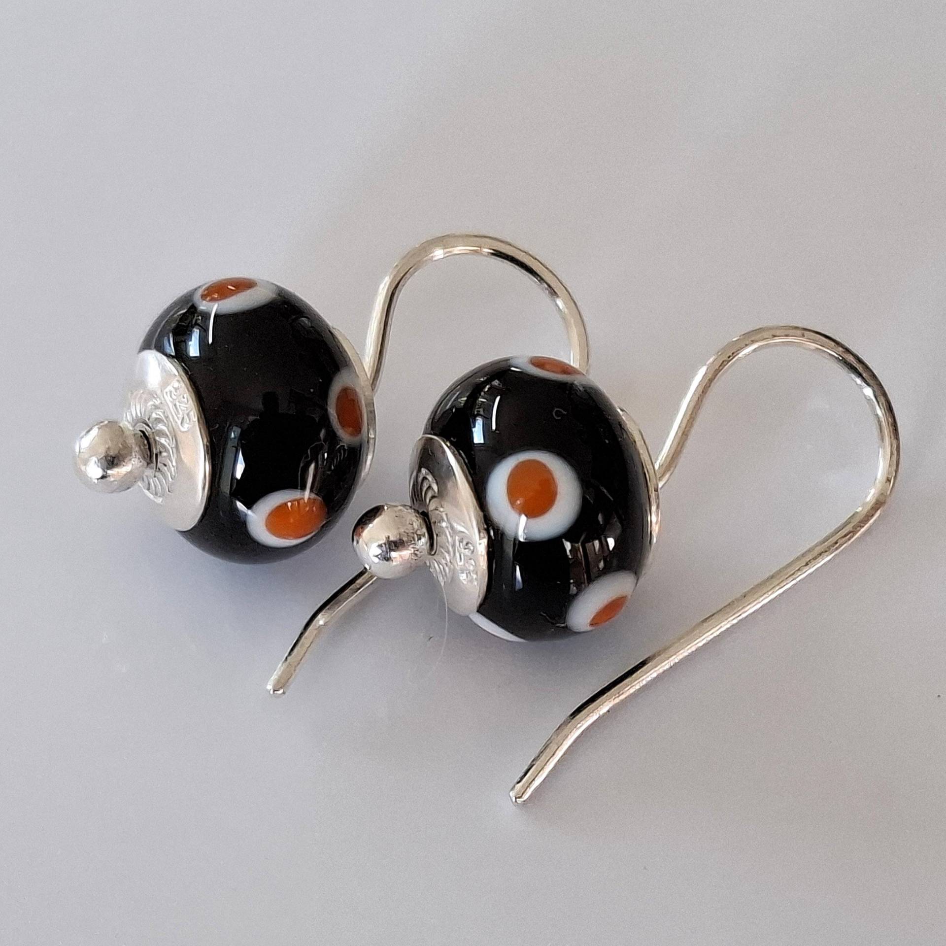 Unikat Ohrhängerpaar Aus 925Er Sterlingsilber Mit Handgefertigten Glaselementen Von Frank Schwope, Blau, Ohrhänger, Edel, Unikat, Schmuck Unikat Ohrhängerpaar Aus 925Er Sterlingsilber Mit Handgefertigten Glaselementen Von Frank Schwope, Blau, Ohrhänger, Edel, Unikat, Schmuck von SCHMUCKUNIKATE