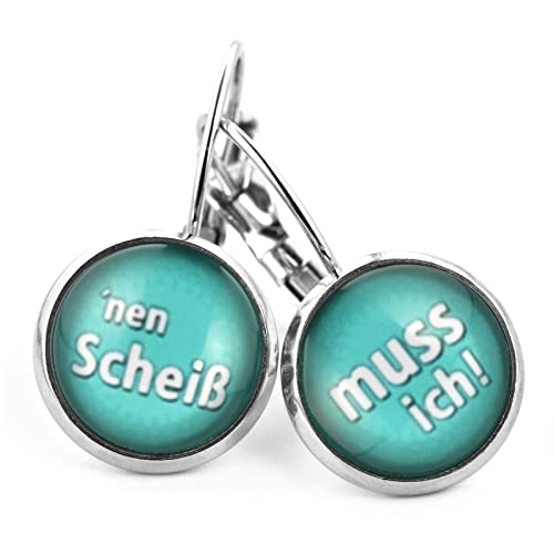 SCHMUCKZUCKER Damen Ohrhänger nen Scheiß muss ich Edelstahl Schmuck Damen Ohrringe Silber Türkis von SCHMUCKZUCKER