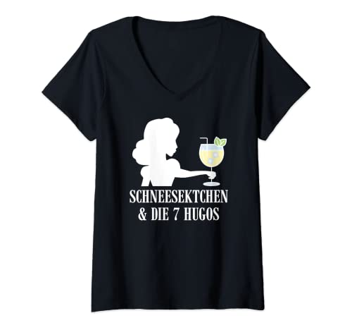 Damen SCHNEESEKTCHEN UND DIE 7 HUGOS. AM PM Cocktail Spritz Fun T-Shirt mit V-Ausschnitt Damen SCHNEESEKTCHEN UND DIE 7 HUGOS. AM PM Cocktail Spritz Fun T-Shirt mit V-Ausschnitt von SCHNEESEKTCHEN UND DIE 7 HUGOS - JGA PARTY GIRLS