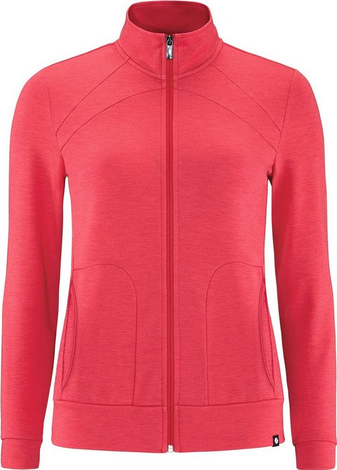 SCHNEIDER Sportswear Langarmshirt DEMYW - Frauen-Wellness-Jacke - cyberred-meliert rot von SCHNEIDER Sportswear