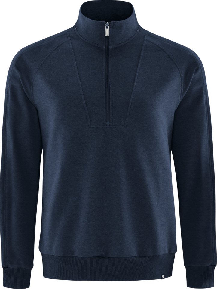 SCHNEIDER Sportswear Sweatshirt BASTIENM-TROYER Herren Sweatshirt mit Stehkragen dunkelblau-meliert von SCHNEIDER Sportswear