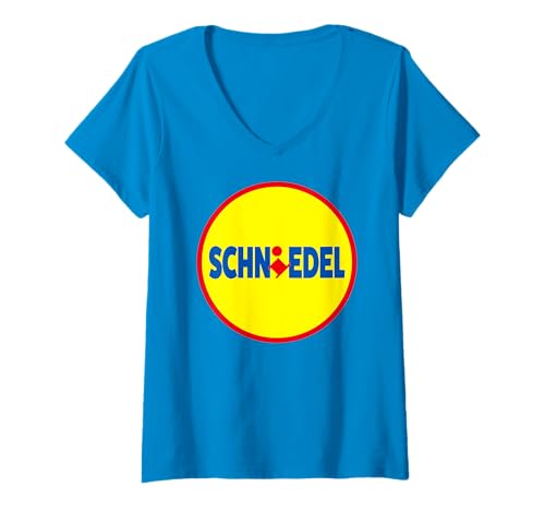 Damen SCHNIEDEL - Only Love Lover Date Fans. Perfektes Party T-Shirt mit V-Ausschnitt von SCHNIEDEL - Lustiger Mallorca & Malle Spruch